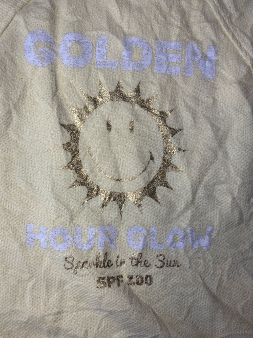 Aerie sweatshirt - yellow with sun graphics - Picture 2 of 7